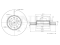 Front brake disc thumb