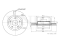 Front brake disc thumb