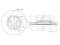 Front brake disc thumb