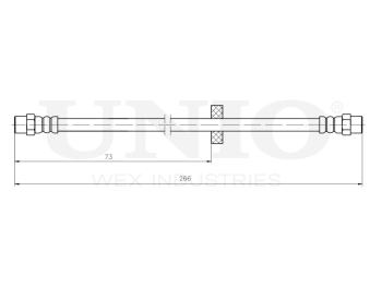 картинка Шланг тормозной задний от UNIO