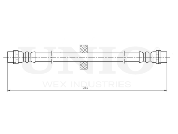 картинка Шланг тормозной передний от UNIO
