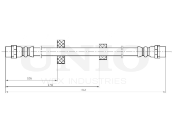 картинка Шланг тормозной передний от UNIO