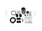 Rear brake caliper rebuild kit with piston thumb