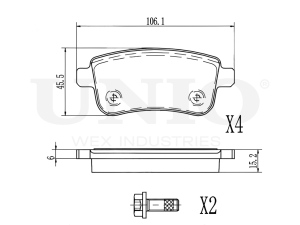 Rear brake pads photo