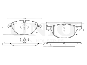 Front brake pads with sensor photo