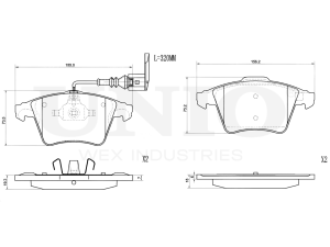 Front brake pads with sensor photo