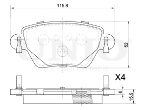 Rear brake pads photo