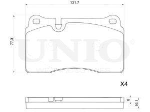 Front brake pads with sensor photo