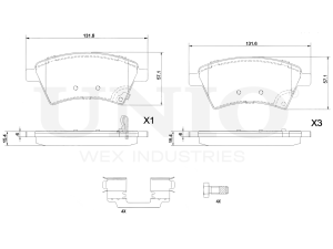 Front brake pads photo