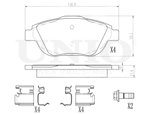 Front brake pads photo