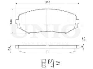Front brake pads photo