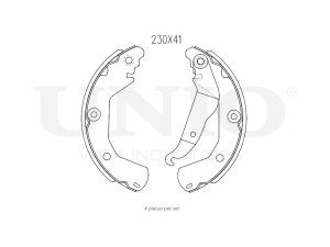 Rear brake shoes photo