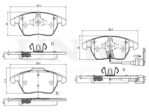 Front brake pads with sensor photo