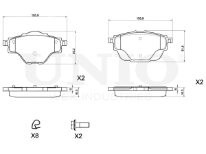 Rear brake pads photo