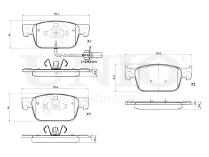 Front brake pads with sensor photo