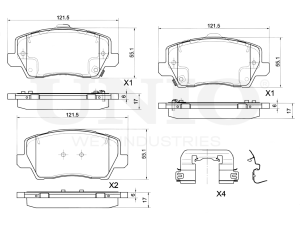 Front brake pads photo
