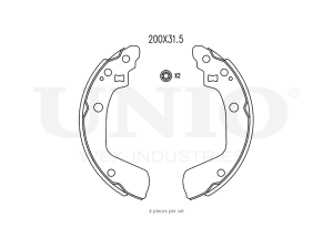 Rear brake shoes photo