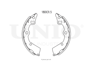 Rear brake shoes photo