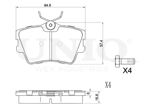 Rear brake pads photo