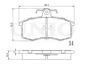 Front brake pads photo