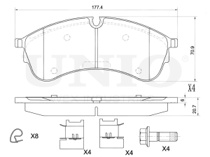 Front brake pads photo