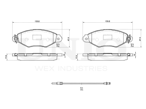 Front brake pads with sensor photo