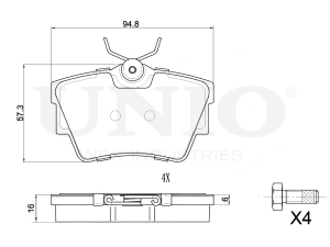 Rear brake pads photo