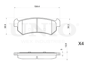 Rear brake pads photo