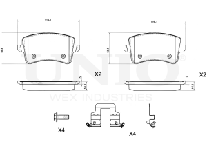 Rear brake pads photo