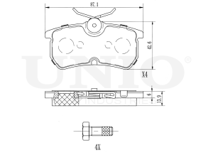 Rear brake pads photo
