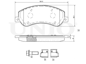 Front brake pads with sensor photo