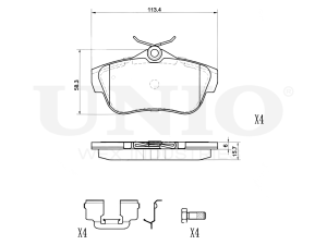 Rear brake pads photo