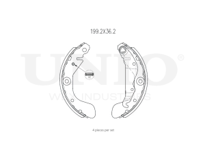 Rear brake shoes photo