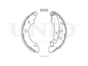 Rear brake shoes photo