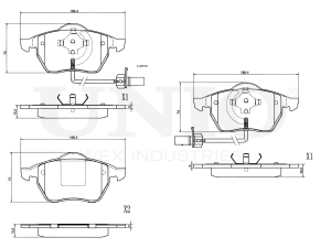 Front brake pads with sensor photo