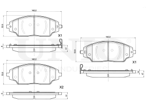 Front brake pads photo