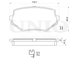 Front brake pads photo