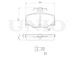 Rear brake pads photo