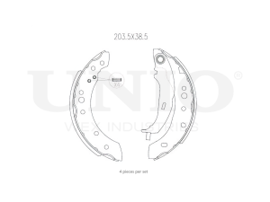 Rear brake shoes photo