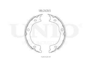 Rear brake shoes photo