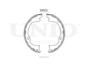 Rear brake shoes photo