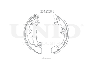 Rear brake shoes photo
