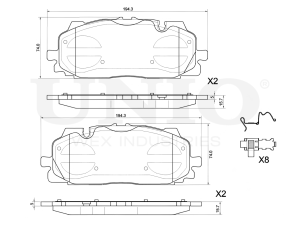 Front brake pads photo