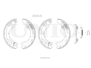 Rear brake shoes photo