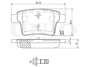 Rear brake pads photo