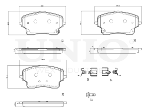 Front brake pads photo