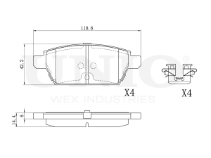 Rear brake pads photo