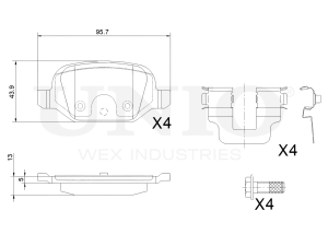 Rear brake pads photo