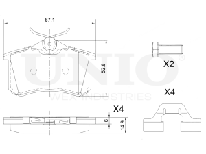 Rear brake pads photo