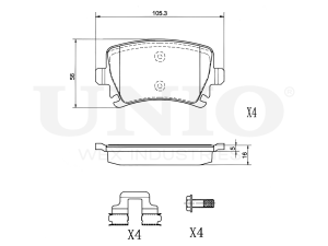 Rear brake pads photo